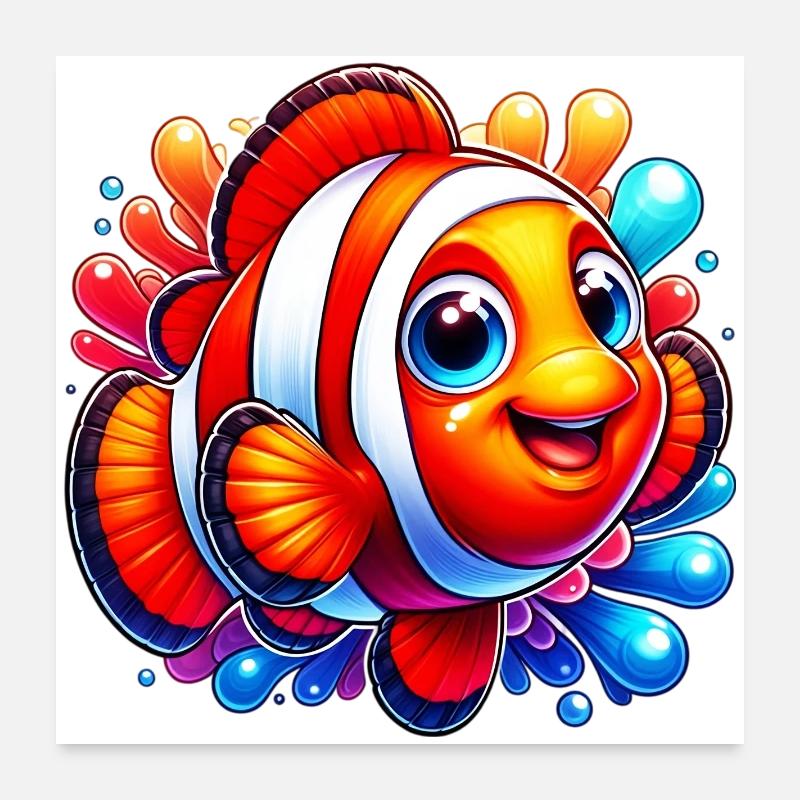 Clownfische Poster 60x60 cm