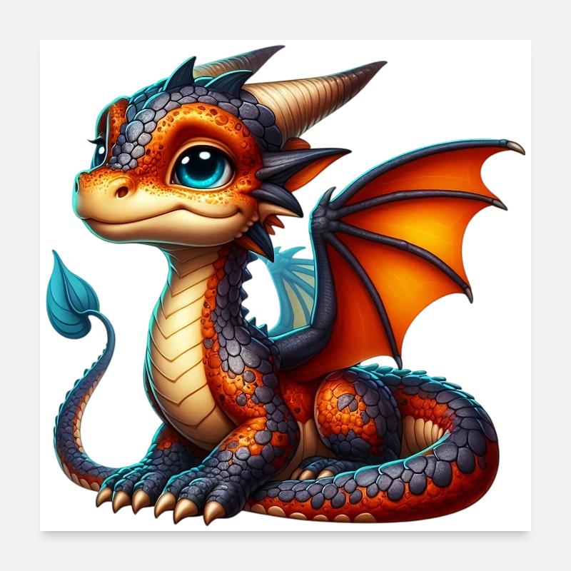 Dragon Poster 60 x 60 cm