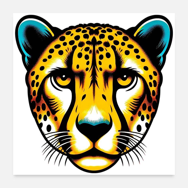 Gepard Poster 60x60 cm