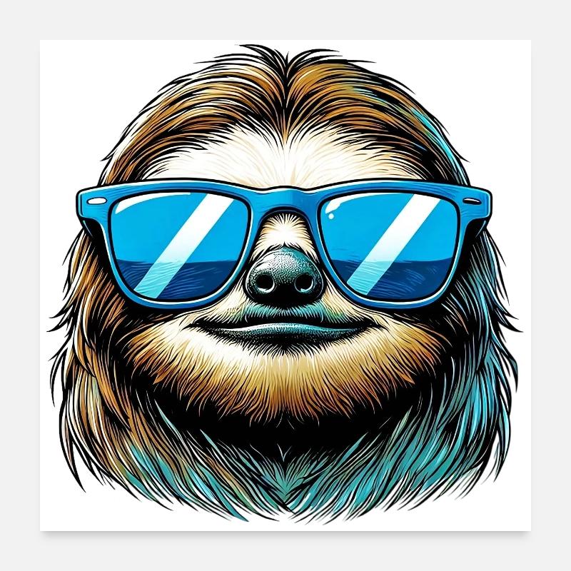 Sloth Poster 24" x 24" (60x60 cm)
