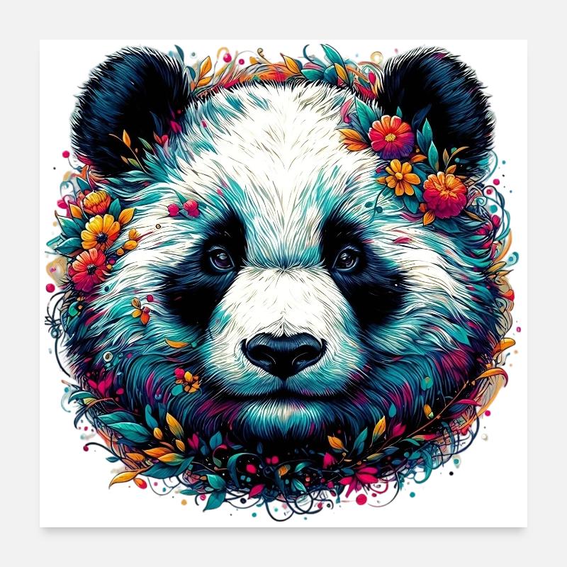 Panda Poster 60 x 60 cm