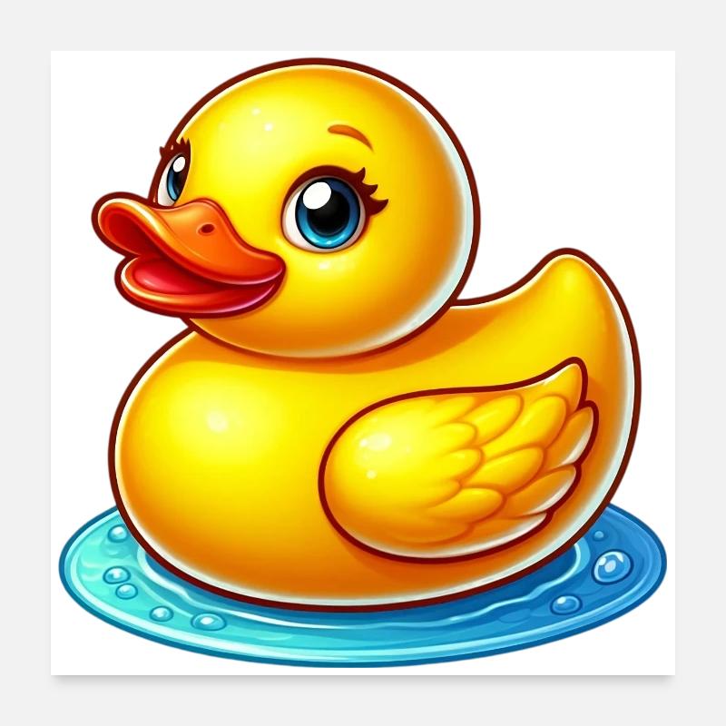 Caneton Canard Canard Canard Poster 60 x 60 cm