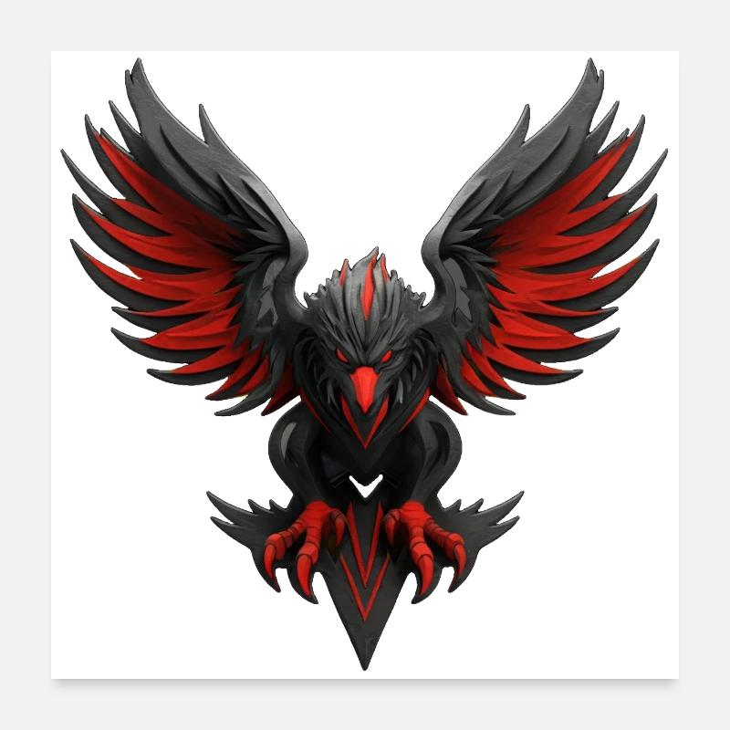 Dark Mythic Eagle Emblem Poster 24" x 24" (60x60 cm)