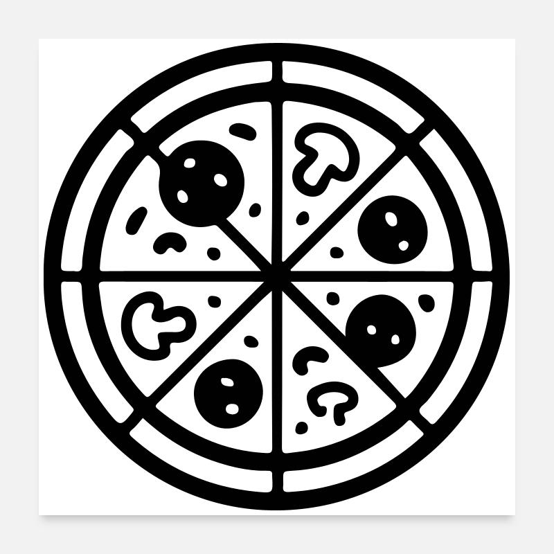 Pizza Logo Poster 60x60 cm