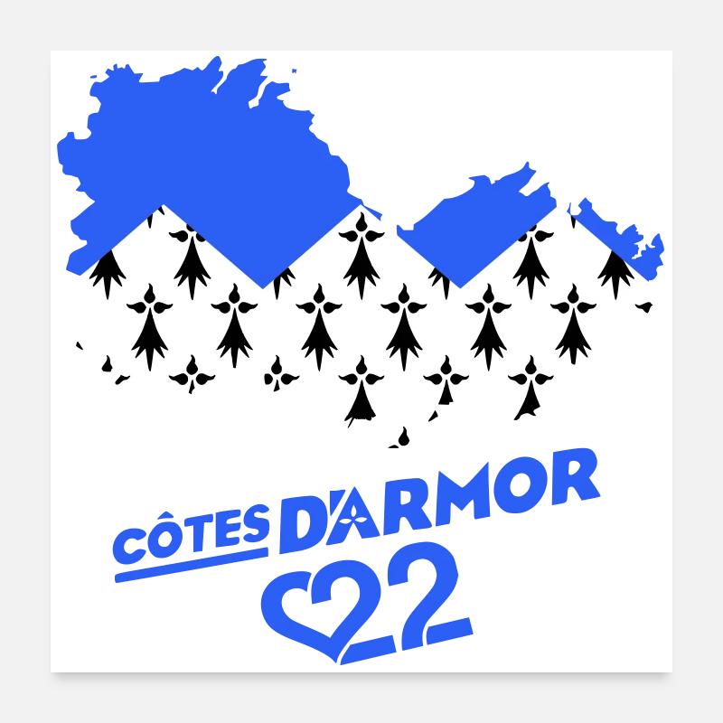 Côtes d'Armor 22 Poster 60x60 cm