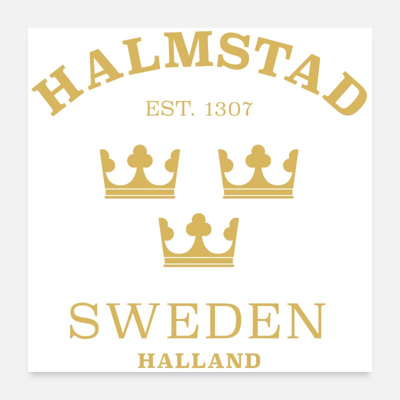 Halmstad, Sverige, Suède Poster 60 x 60 cm
