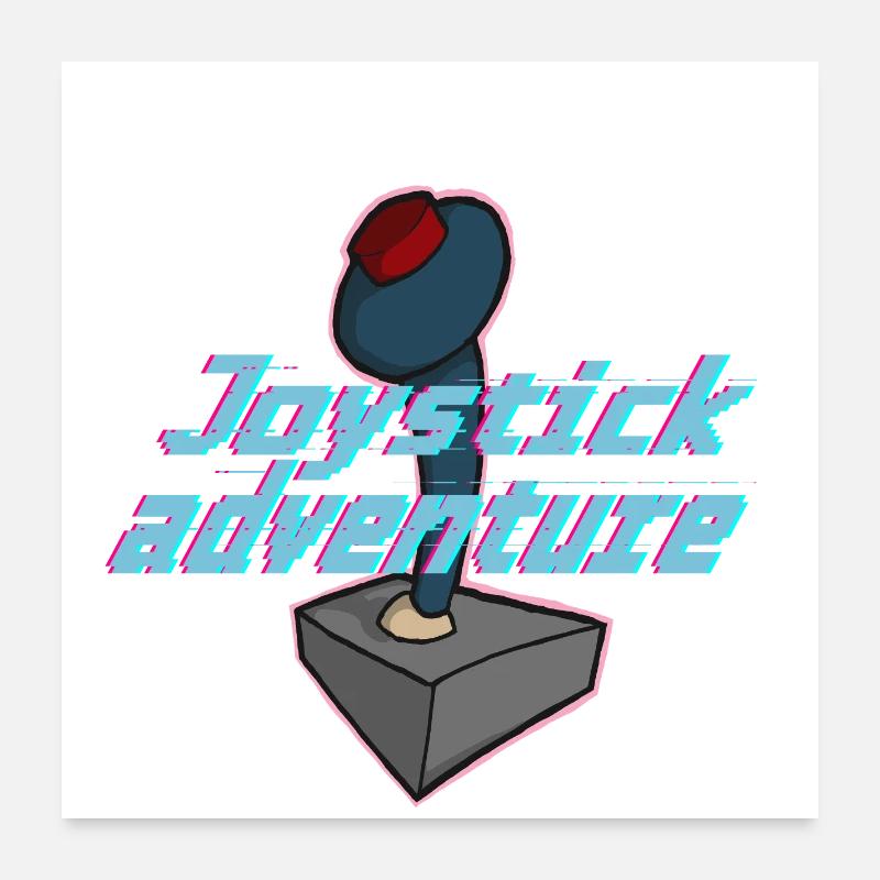 Bug de jeu d’aventure néon Poster 60 x 60 cm