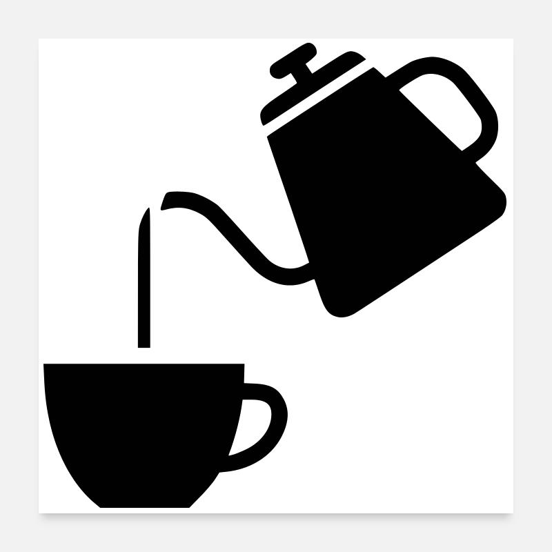 Pour Over Coffee Pot Minimalist Poster 24" x 24" (60x60 cm)