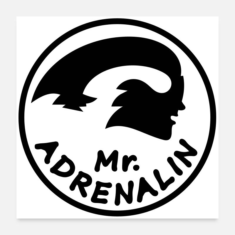 Monsieur Course Adrénaline Poster 60 x 60 cm