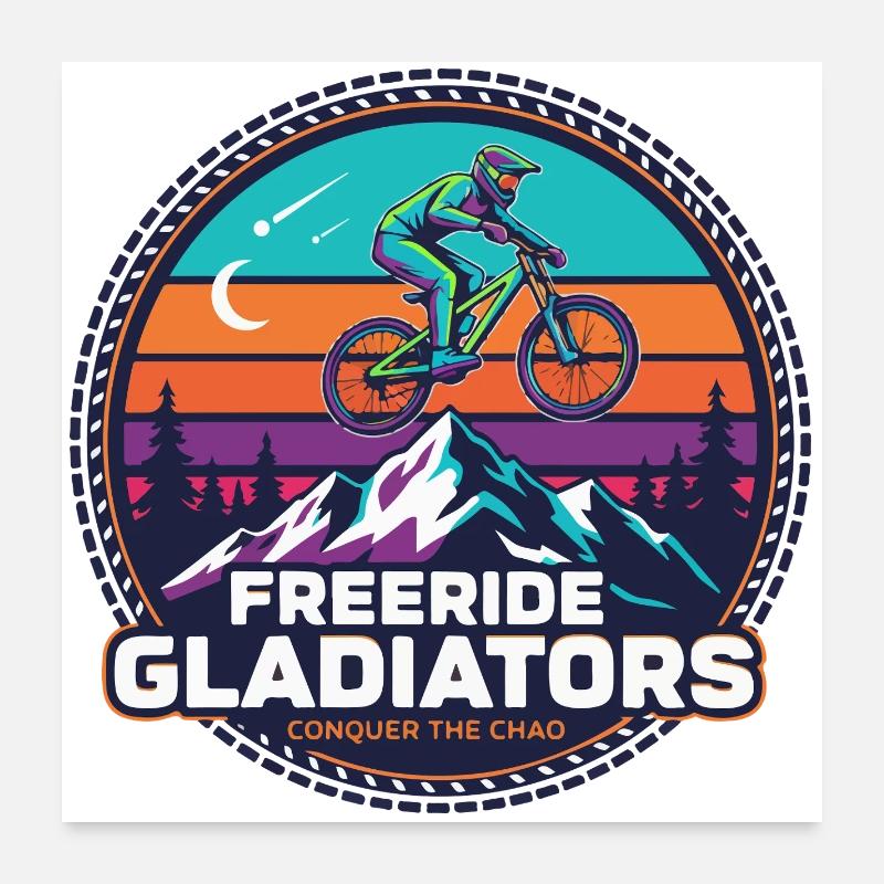 Freeride Gladiators Peak Ride Poster 24" x 24" (60x60 cm)