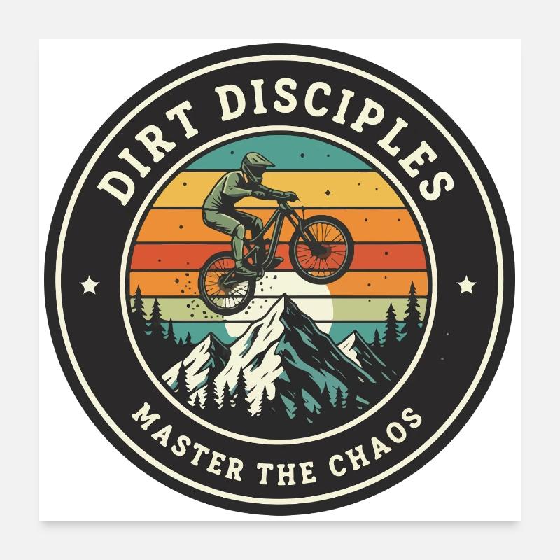 Disciplines de VTT Dirt Disciplines Poster 60 x 60 cm