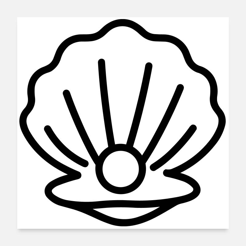 Oyster Poster 24" x 24" (60x60 cm)