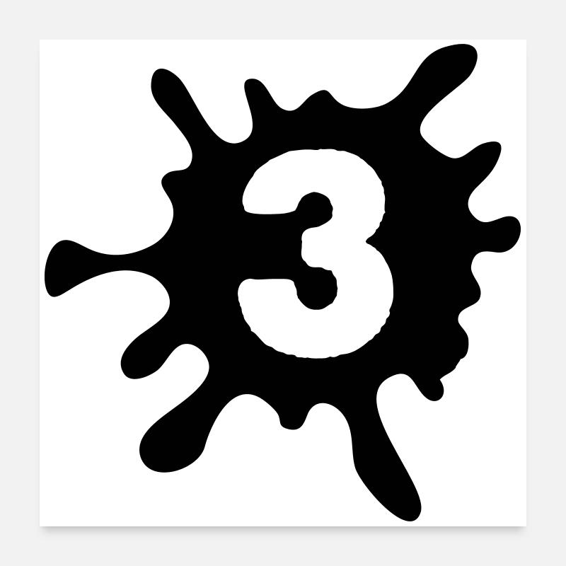 3 blobs Poster 24" x 24" (60x60 cm)