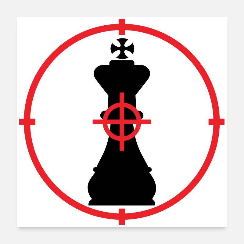 Cible King Checkmate Tactique Poster 60 x 60 cm