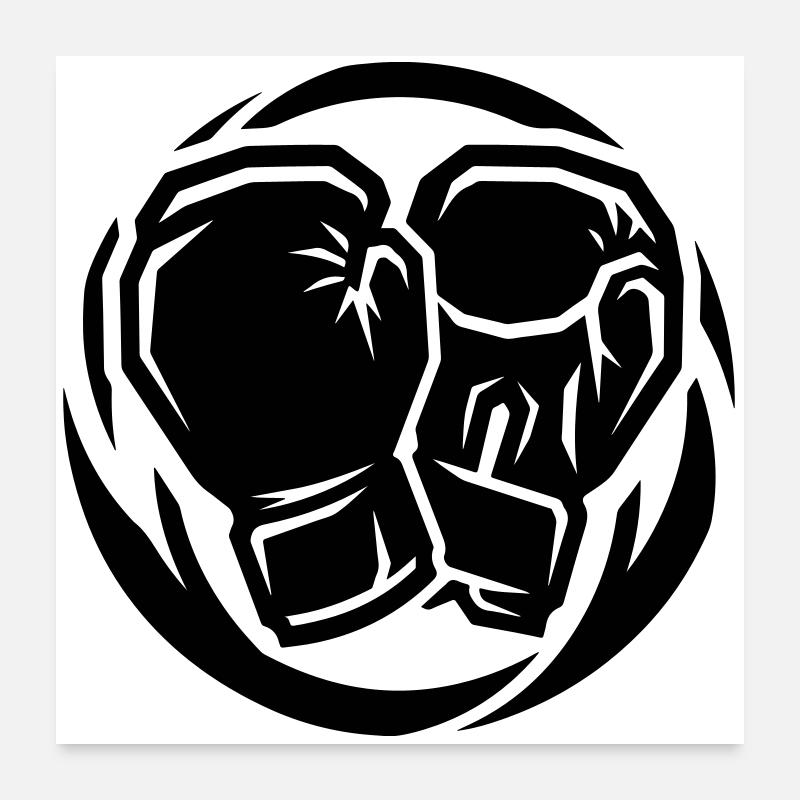 Boxhandschuhe Symbol Poster 60x60 cm