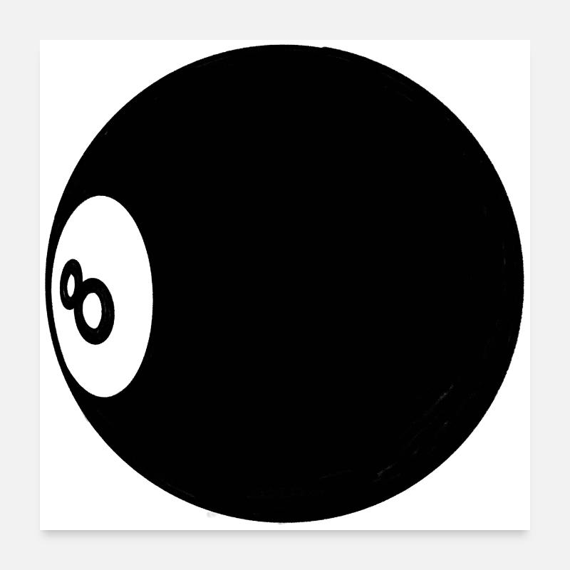 Billard Billard Billard Numéro 8 - Illustration Poster 60 x 60 cm