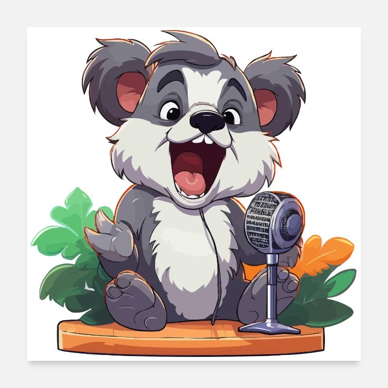 KoaKoala Karaoke on stage Poster 24" x 24" (60x60 cm)