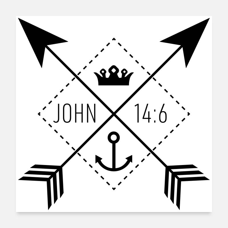 Signe Jean 14:6 Poster 60 x 60 cm