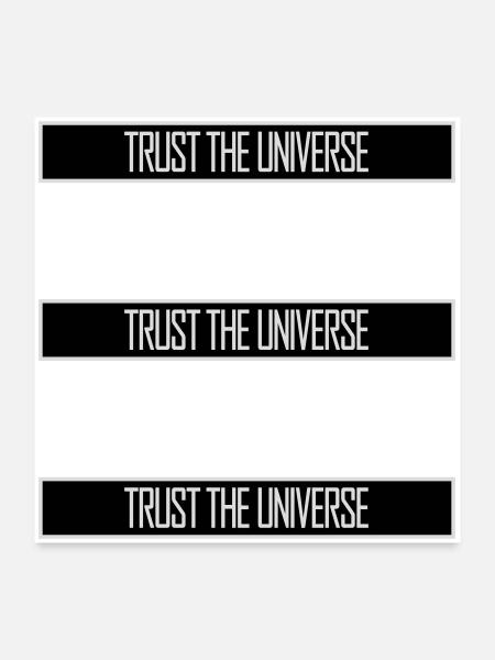 Trust The Universe Spirituell Universum Zitat Logo - Poster 60x60 cm - Weiß - Vorne