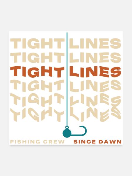 Tight Lines - Poster 60x60 cm - Weiß