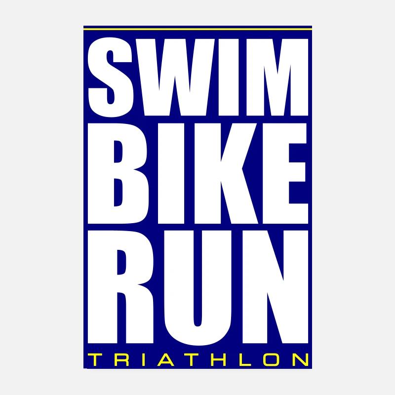 Triathlon Natation Course Cyclisme Poster 20 x 30 cm