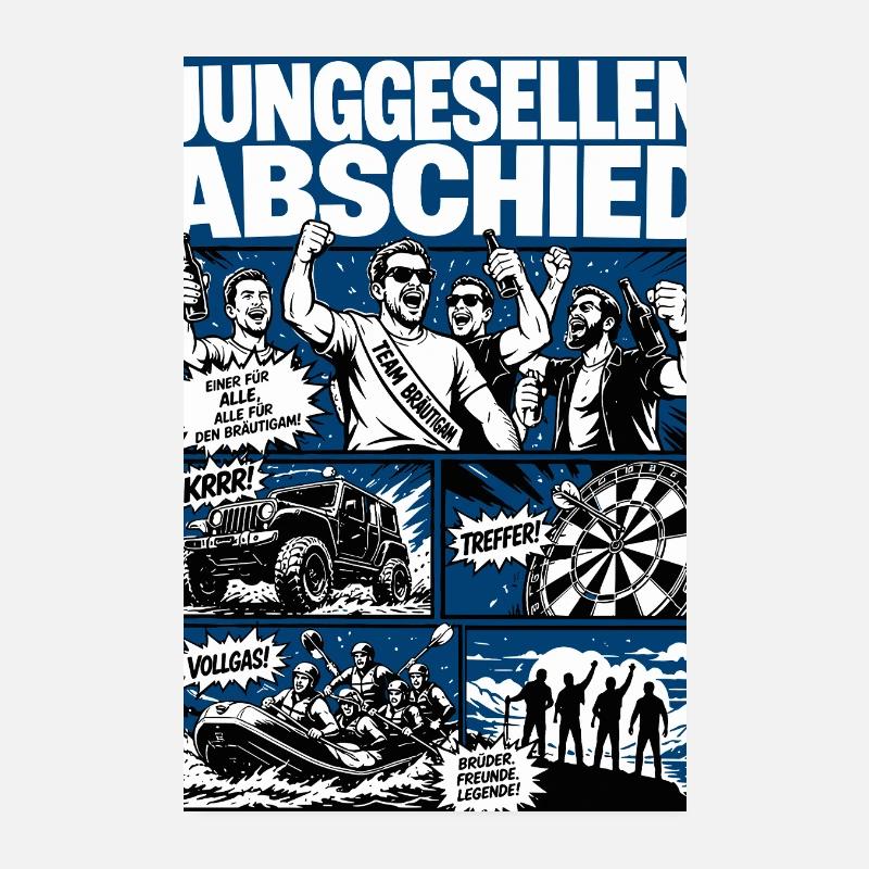 Junggesellenabschied Abenteuer Crew Poster 20x30 cm
