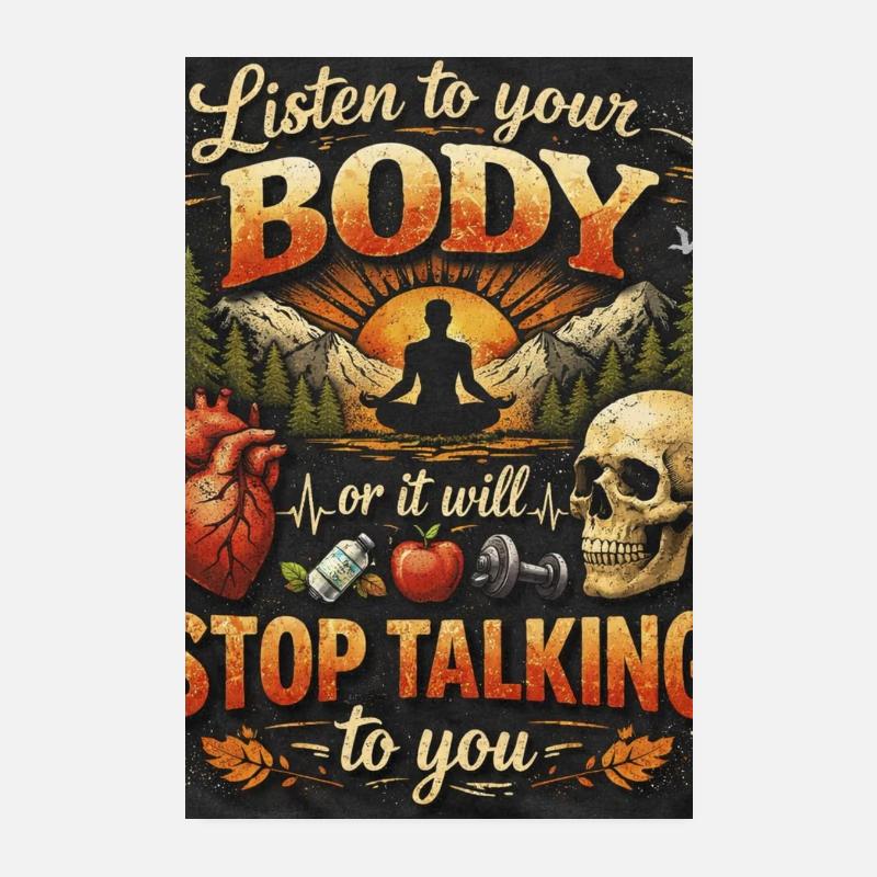 Écoute ton corps ou il parle Poster 20 x 30 cm