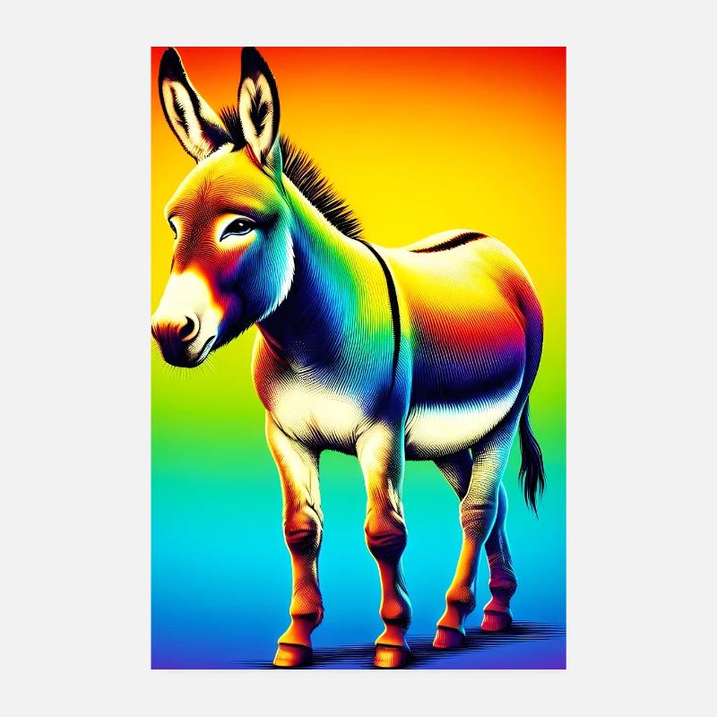 Donkey Mule Poster 8" x 12" (20x30 cm)