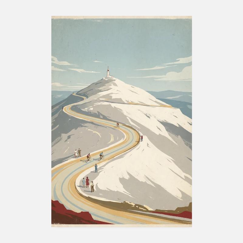 Ventoux Summit Road — Cycling Memory Poster 8" x 12" (20x30 cm)