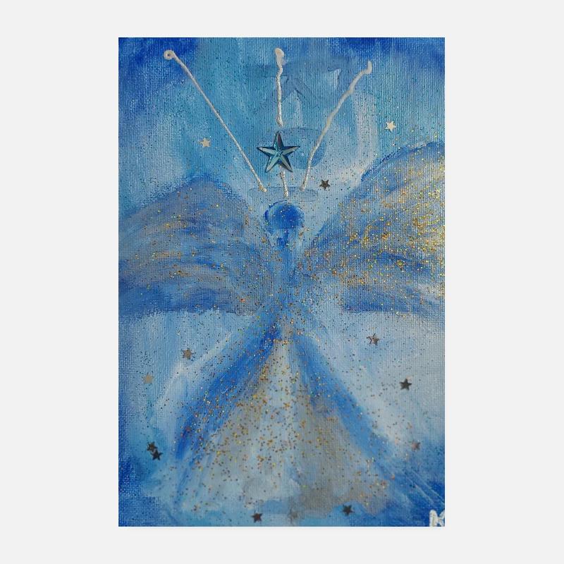 Archange Michel - Poster 20 x 30 cm - blanc
