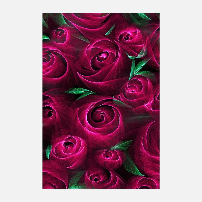 Romance Bouquet de roses rouges Amour Moderne Poster 20 x 30 cm