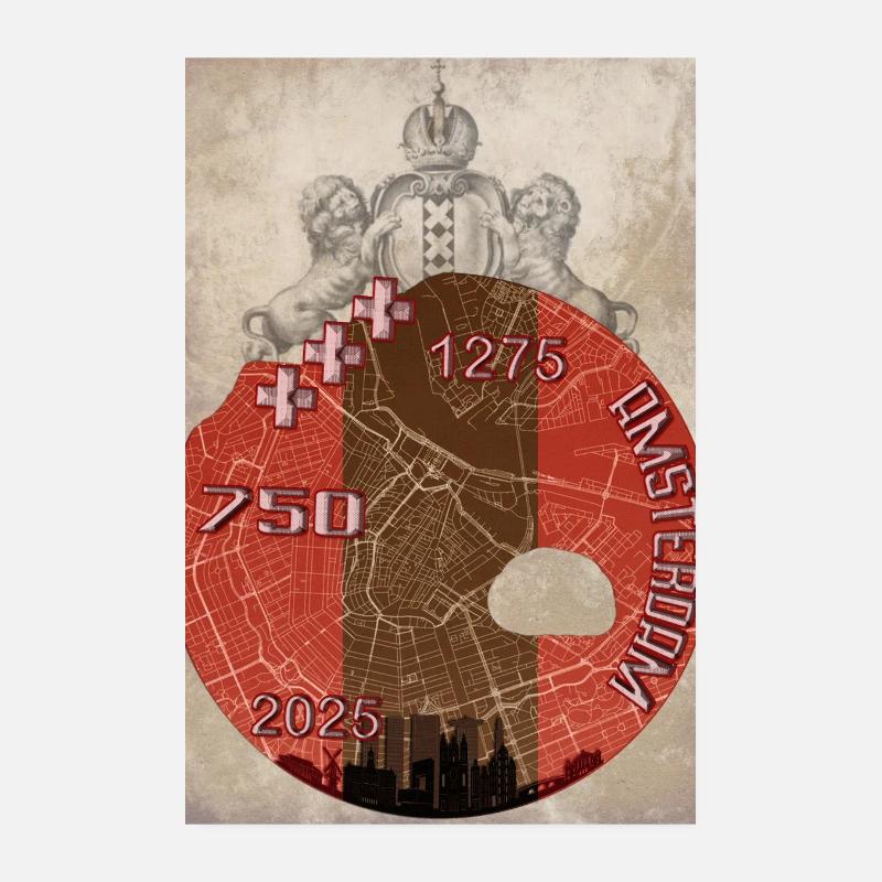 Design de chemise Amsterdam 750 Poster 20 x 30 cm