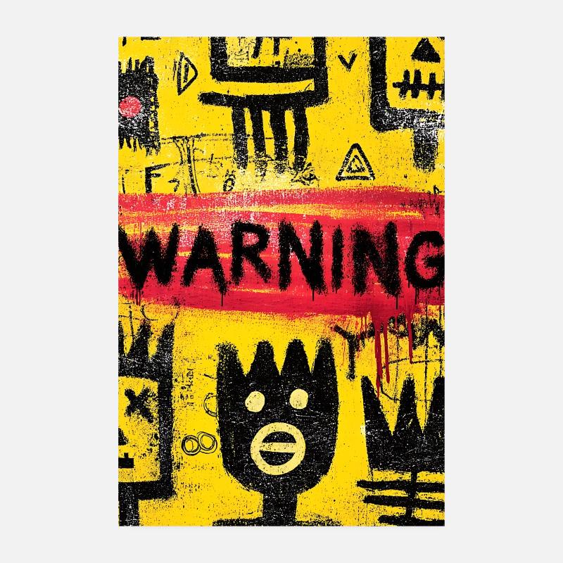 Visual Urban Graffiti Warning Poster 8" x 12" (20x30 cm)