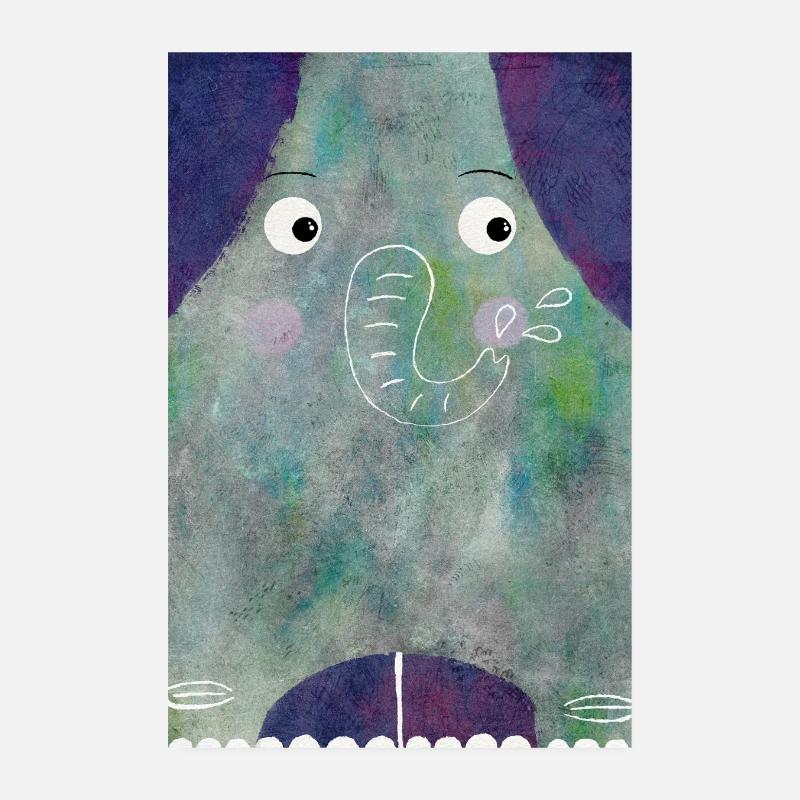 Cher éléphant avec charme Poster 20 x 30 cm