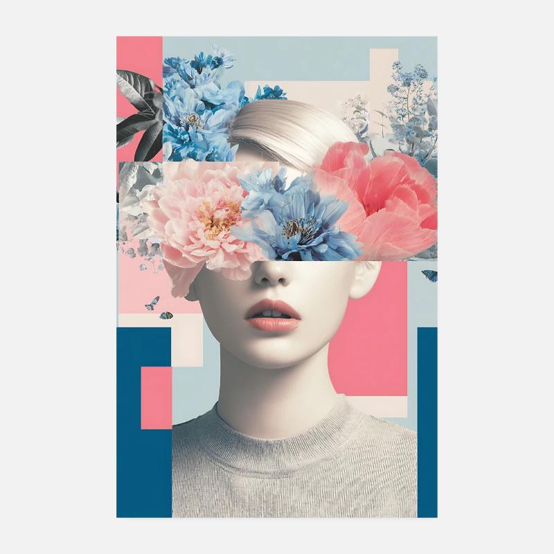 Féminité florale abstraite Poster 20 x 30 cm