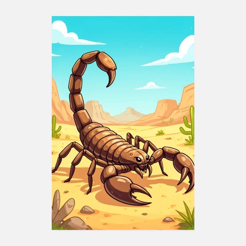 Deathstalker Scorpion – mortel dans le désert Poster 20 x 30 cm