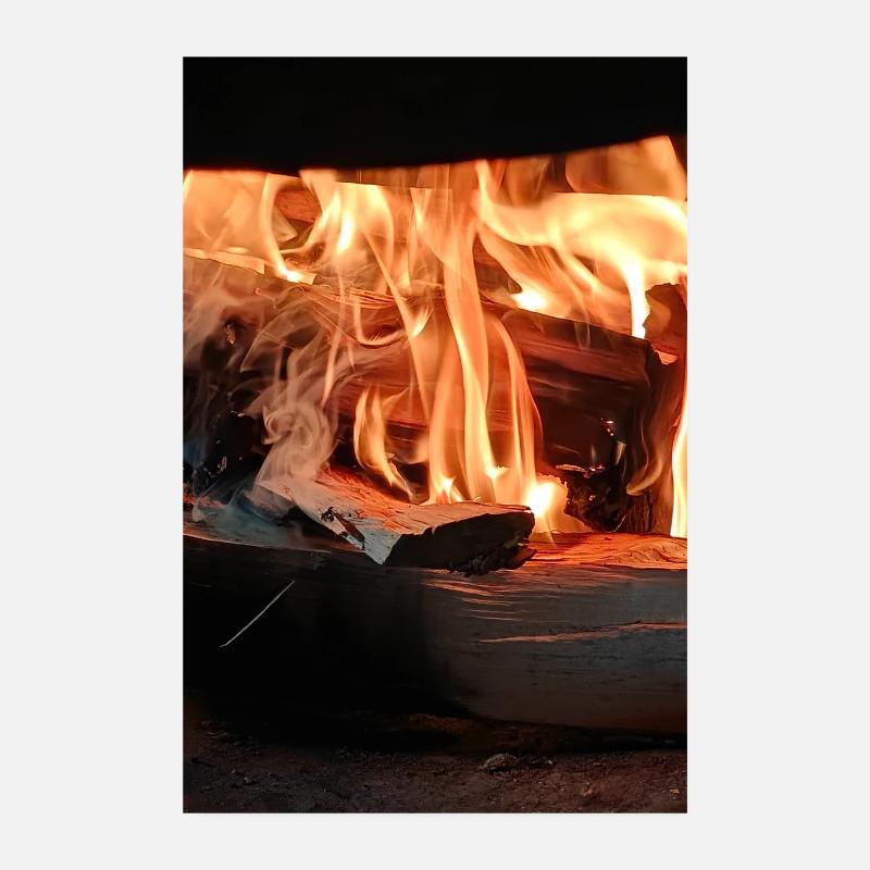 Flame Hanging Flame Poster 8" x 12" (20x30 cm)