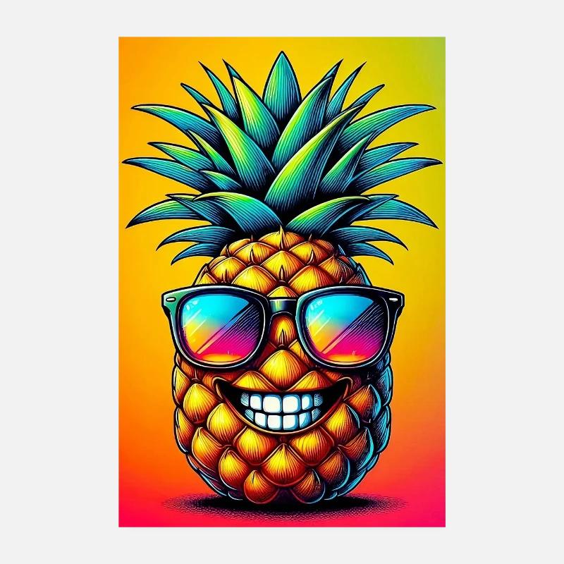 Pineapple Poster 8" x 12" (20x30 cm)