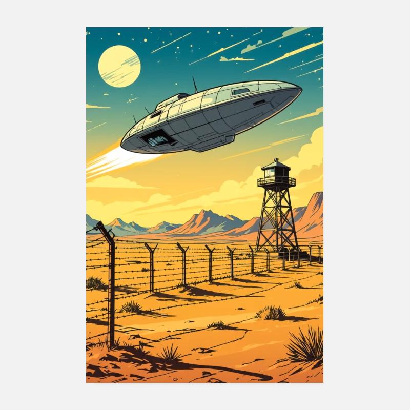 Zone 51 – La base interdite du désert Poster 20 x 30 cm