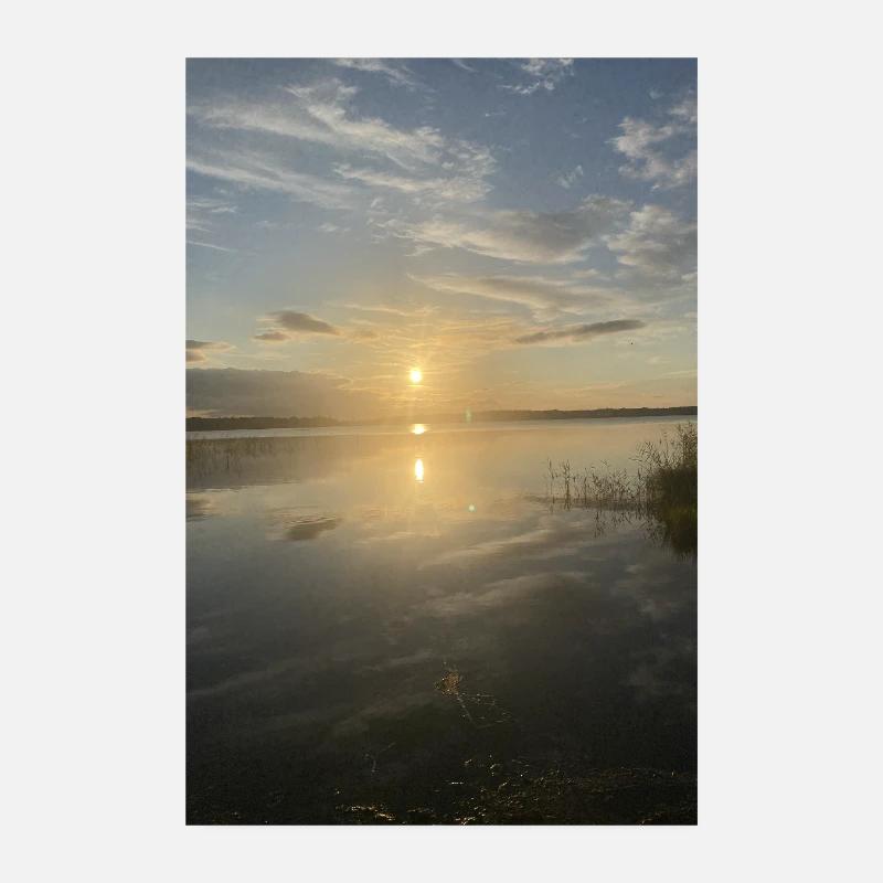 Sunset at Pacific Lake Poster 8" x 12" (20x30 cm)