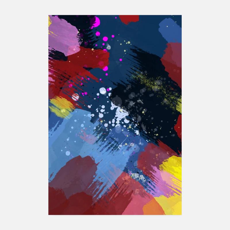 Color Explosion Ink Strips Poster 8" x 12" (20x30 cm)