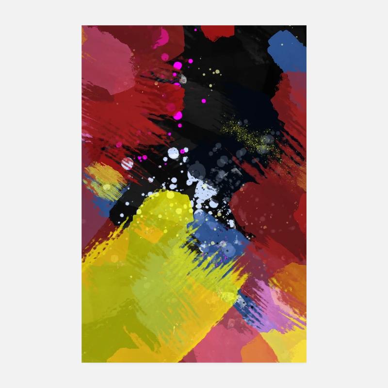Colour explosion Abstract colour areas Poster 8" x 12" (20x30 cm)