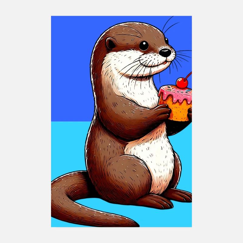 loutre Poster 20 x 30 cm