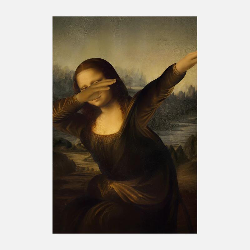 Mona Lisa Dab Leonardo Da Vinci Mona Lisa Poster 8" x 12" (20x30 cm)