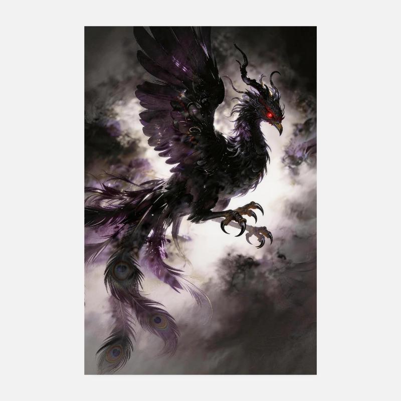 The Black Phoenix: Shadow and Rebirth Poster 8" x 12" (20x30 cm)