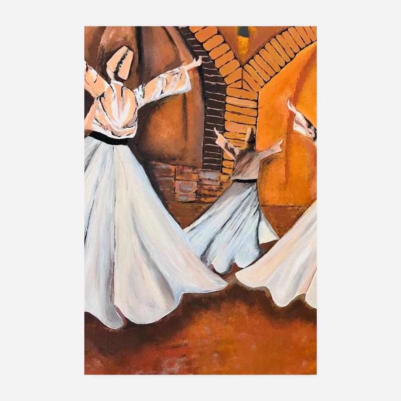 Sema - The Mystical Light Dance Poster 8" x 12" (20x30 cm)
