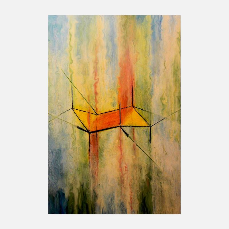 Cyclohexane Chair Conformation Composition - Poster 8" x 12" (20x30 cm) - white