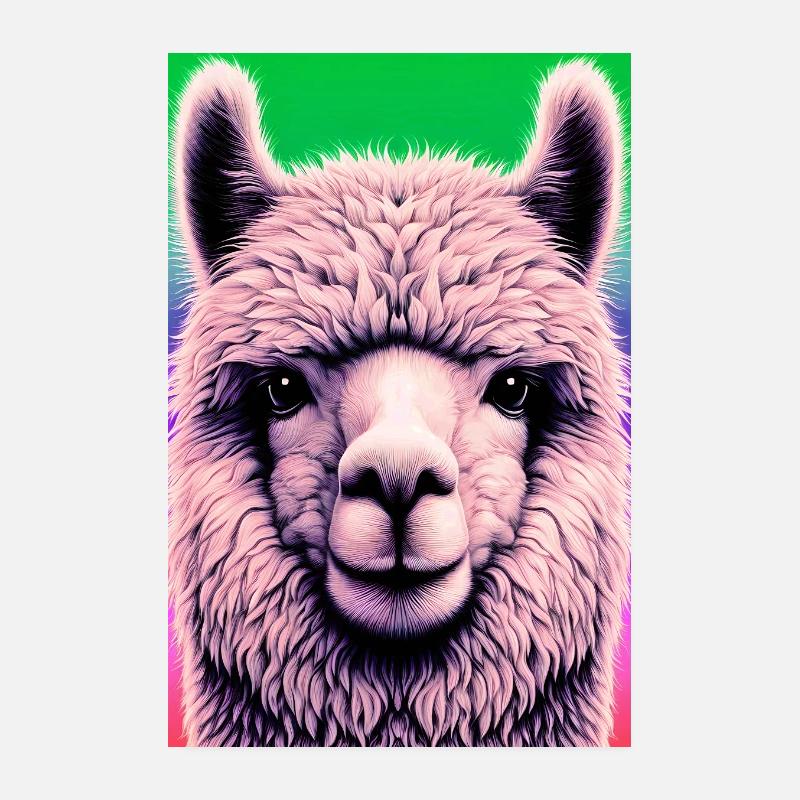 Alpaca Poster 8" x 12" (20x30 cm)