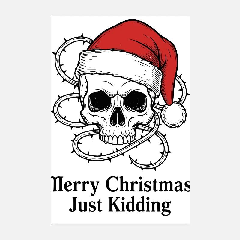 Christmas Skull Poster 8" x 12" (20x30 cm)