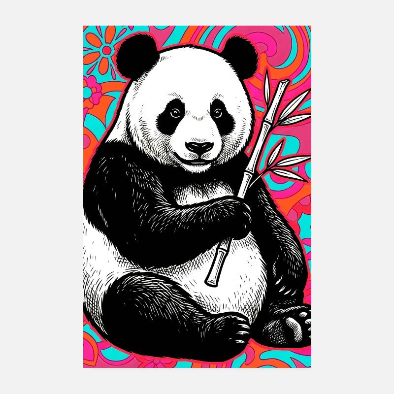 panda Poster 20 x 30 cm
